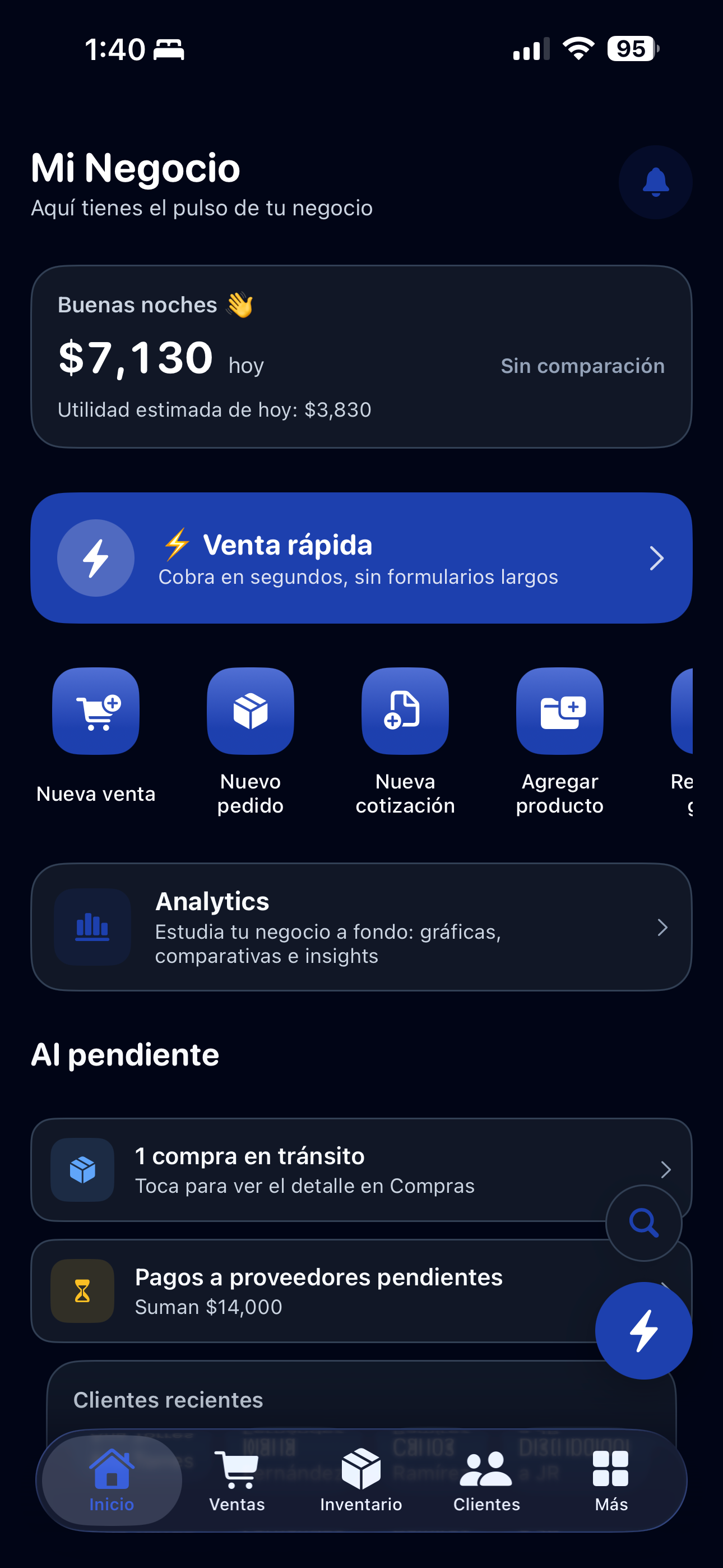 Panel Mi Negocio de Vekran